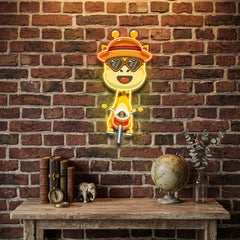 Cool Giraffe Riding A Motorcycle LED Neon Sign Light Pop Art