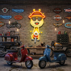 Cool Giraffe Riding A Motorcycle LED Neon Sign Light Pop Art