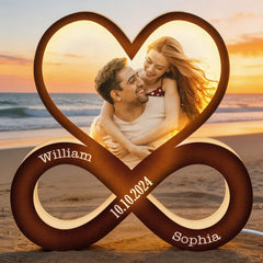 Couple Heart Infinity - Personalized Photo Light Box