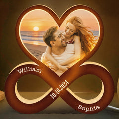 Couple Heart Infinity - Personalized Photo Light Box