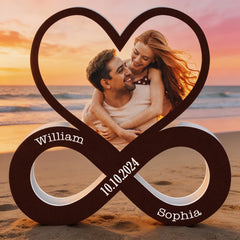 Couple Heart Infinity - Personalized Photo Light Box