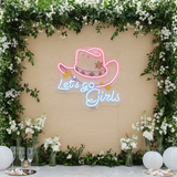 Cowgirl Hat Neon Sign Wall Art Decor Sign