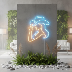 Cowgirl Led Sign Cowgirl Neon Sign Western Wall Decor Bar Neon Sign