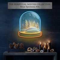 Cozy Night Snow Globe LED Neon Sign Light Pop Art