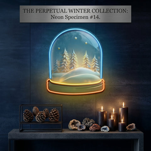 Cozy Night Snow Globe LED Neon Sign Light Pop Art