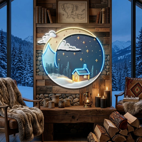 Cozy Starry Night LED Neon Sign Light Pop Art