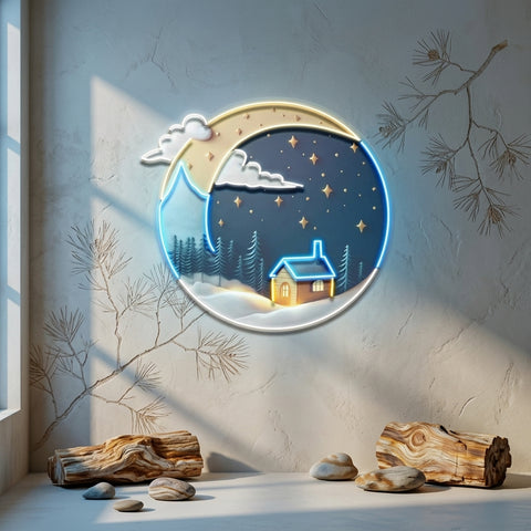 Cozy Starry Night LED Neon Sign Light Pop Art