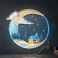 Cozy Starry Night LED Neon Sign Light Pop Art