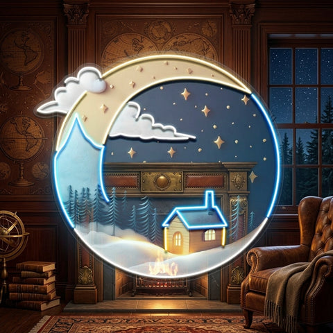 Cozy Starry Night LED Neon Sign Light Pop Art