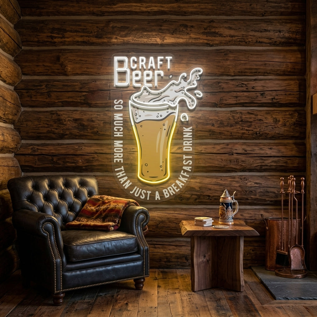 Craft Beer Is More Than A Breakfast Drink LED Neon Sign Light Pop Art