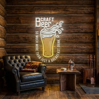 Craft Beer Is More Than A Breakfast Drink LED Neon Sign Light Pop Art