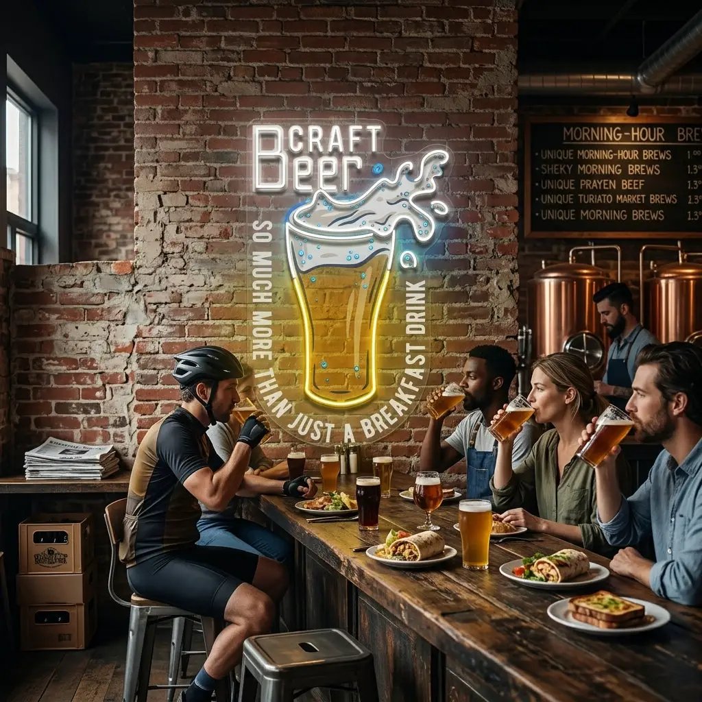 Craft Beer Is More Than A Breakfast Drink LED Neon Sign Light Pop Art