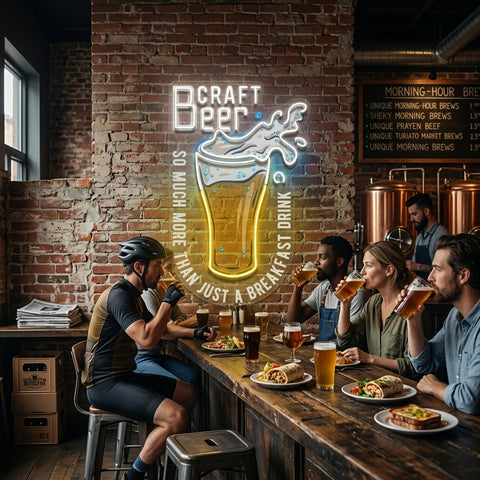 Craft Beer Is More Than A Breakfast Drink LED Neon Sign Light Pop Art