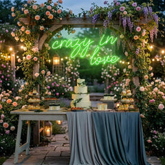 Crazy In Love Led Neon Sign Light, Custom Wedding Neon Sign For Reception, neon light sign for wedding