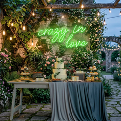 Crazy In Love Led Neon Sign Light, Custom Wedding Neon Sign For Reception, neon light sign for wedding