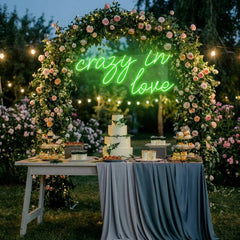 Crazy In Love Led Neon Sign Light, Custom Wedding Neon Sign For Reception, neon light sign for wedding