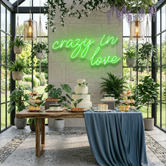 Crazy In Love Led Neon Sign Light, Custom Wedding Neon Sign For Reception, neon light sign for wedding
