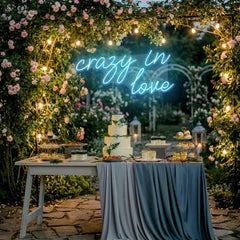 Crazy In Love Led Neon Sign Light, Custom Wedding Neon Sign For Reception, neon light sign for wedding