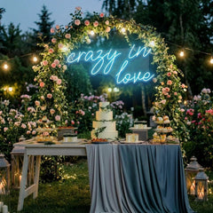 Crazy In Love Led Neon Sign Light, Custom Wedding Neon Sign For Reception, neon light sign for wedding