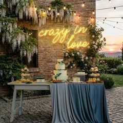 Crazy In Love Led Neon Sign Light, Custom Wedding Neon Sign For Reception, neon light sign for wedding