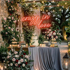 Crazy In Love Led Neon Sign Light, Custom Wedding Neon Sign For Reception, neon light sign for wedding