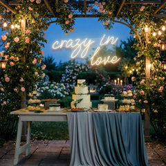 Crazy In Love Led Neon Sign Light, Custom Wedding Neon Sign For Reception, neon light sign for wedding