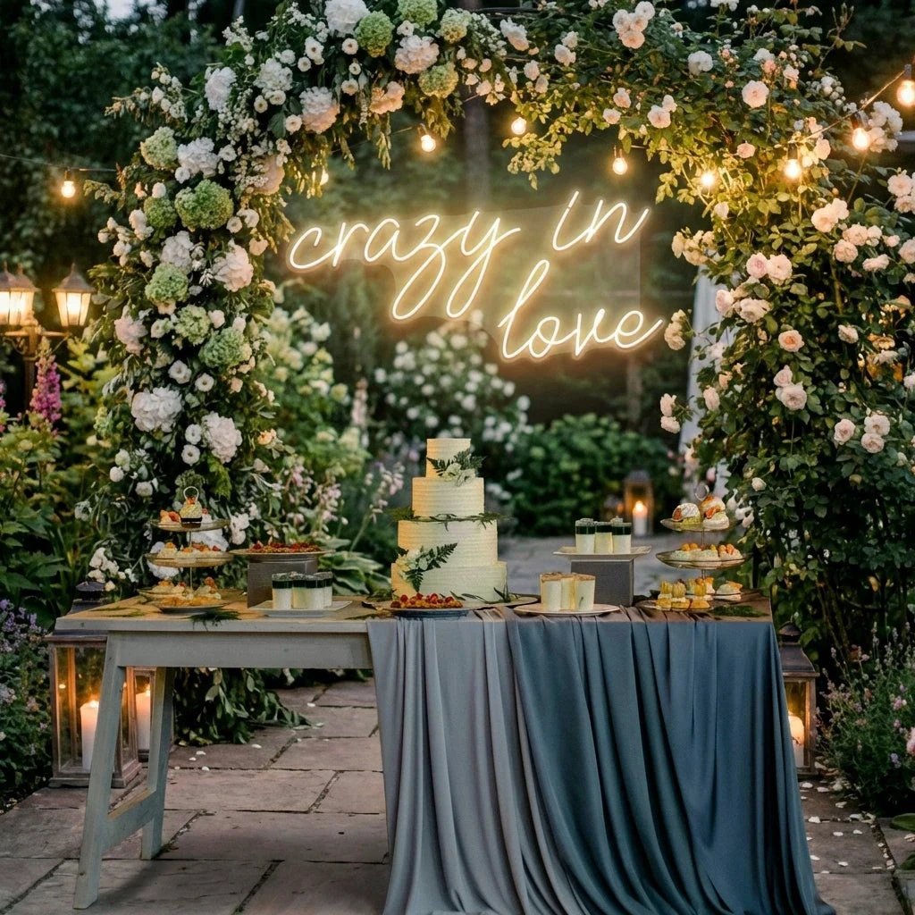 Crazy In Love Led Neon Sign Light, Custom Wedding Neon Sign For Reception, neon light sign for wedding