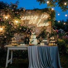 Crazy In Love Led Neon Sign Light, Custom Wedding Neon Sign For Reception, neon light sign for wedding