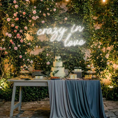 Crazy In Love Led Neon Sign Light, Custom Wedding Neon Sign For Reception, neon light sign for wedding