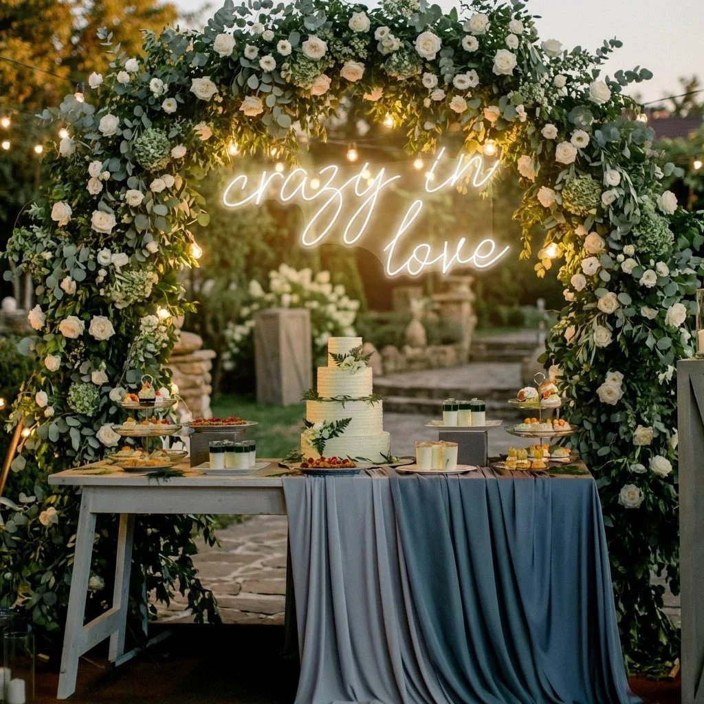 Crazy In Love Led Neon Sign Light, Custom Wedding Neon Sign For Reception, neon light sign for wedding