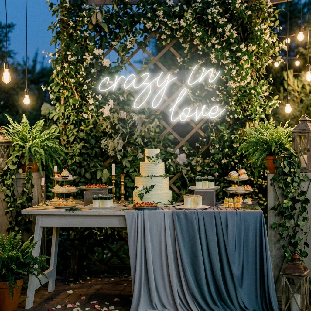 Crazy In Love Led Neon Sign Light, Custom Wedding Neon Sign For Reception, neon light sign for wedding