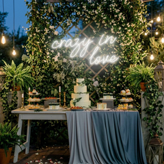 Crazy In Love Led Neon Sign Light, Custom Wedding Neon Sign For Reception, neon light sign for wedding