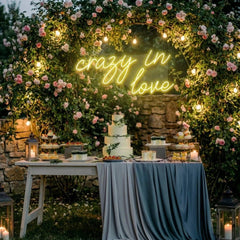 Crazy In Love Led Neon Sign Light, Custom Wedding Neon Sign For Reception, neon light sign for wedding