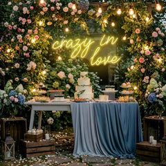 Crazy In Love Led Neon Sign Light, Custom Wedding Neon Sign For Reception, neon light sign for wedding