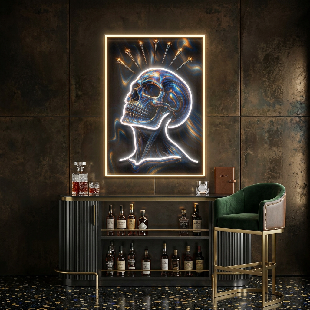 Crowned Remains LED Neon Sign Light Pop Art