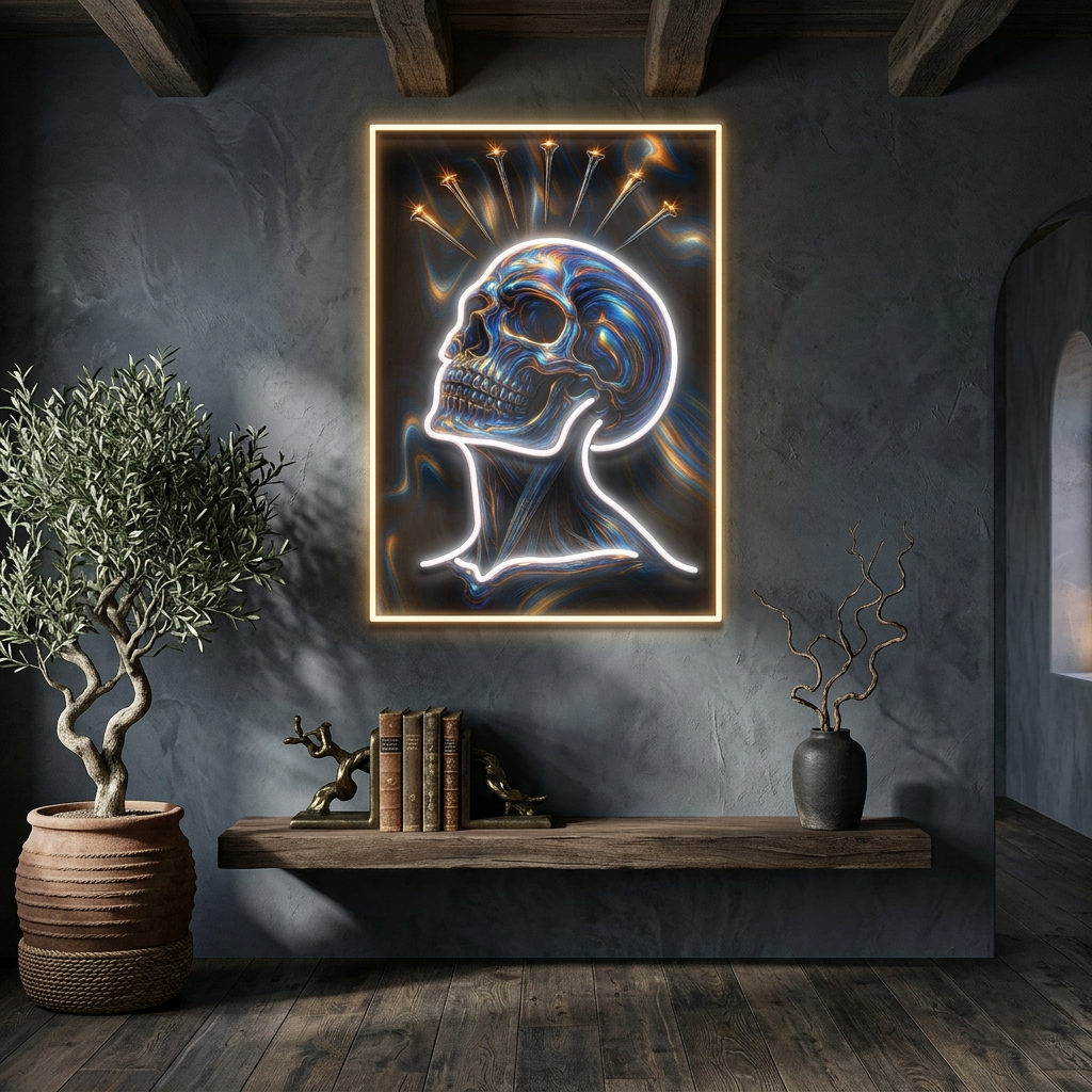 Crowned Remains LED Neon Sign Light Pop Art