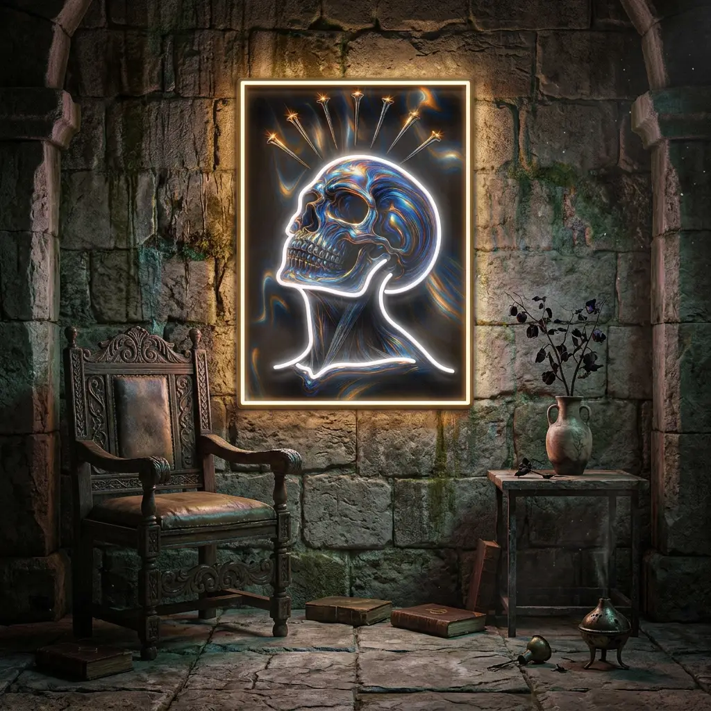 Crowned Remains LED Neon Sign Light Pop Art