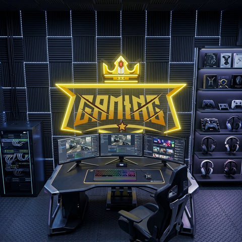 Crown Gamming LED Neon Sign Light Pop Art