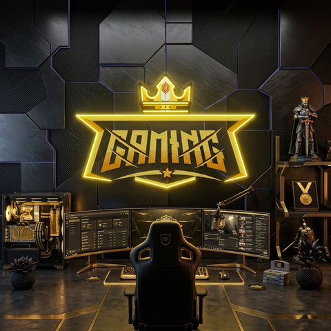 Crown Gamming LED Neon Sign Light Pop Art