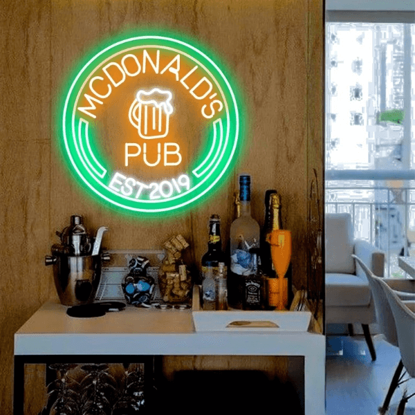 Custom Beer Bar Neon Signage Bar Name Neon Sign - VN03 - Customneonstudio