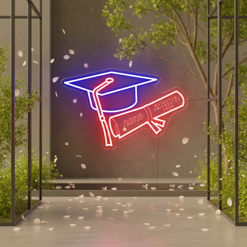 Custom Graduation Name Neon Sign University College Name Neon Sign