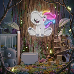 Custom Name Cute Unicorn Girl Artwork Led Neon Sign Light