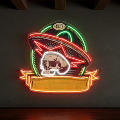 Custom Name Dia De Los Muertos Day Of The Dead Artwork Led Neon Sign Light