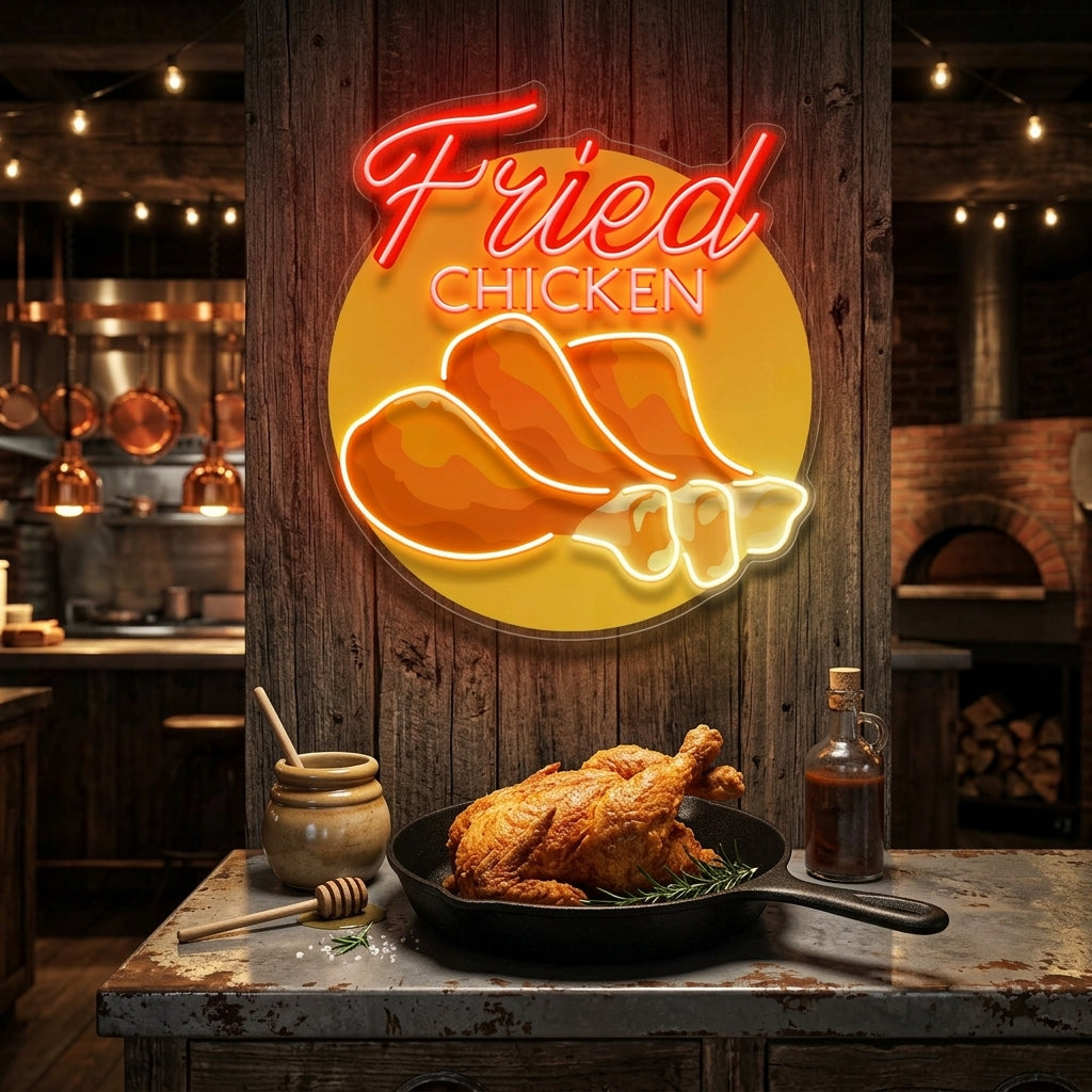 Custom Name Fast Food Of French Fries Led Neon Sign Light