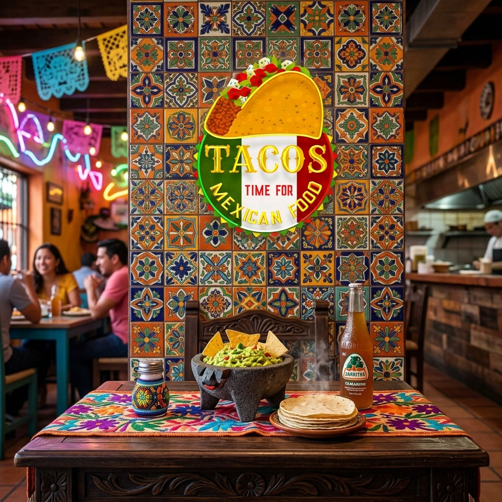 Custom Name Fast Food Of Tacos Mexican Food Led Neon Sign Light