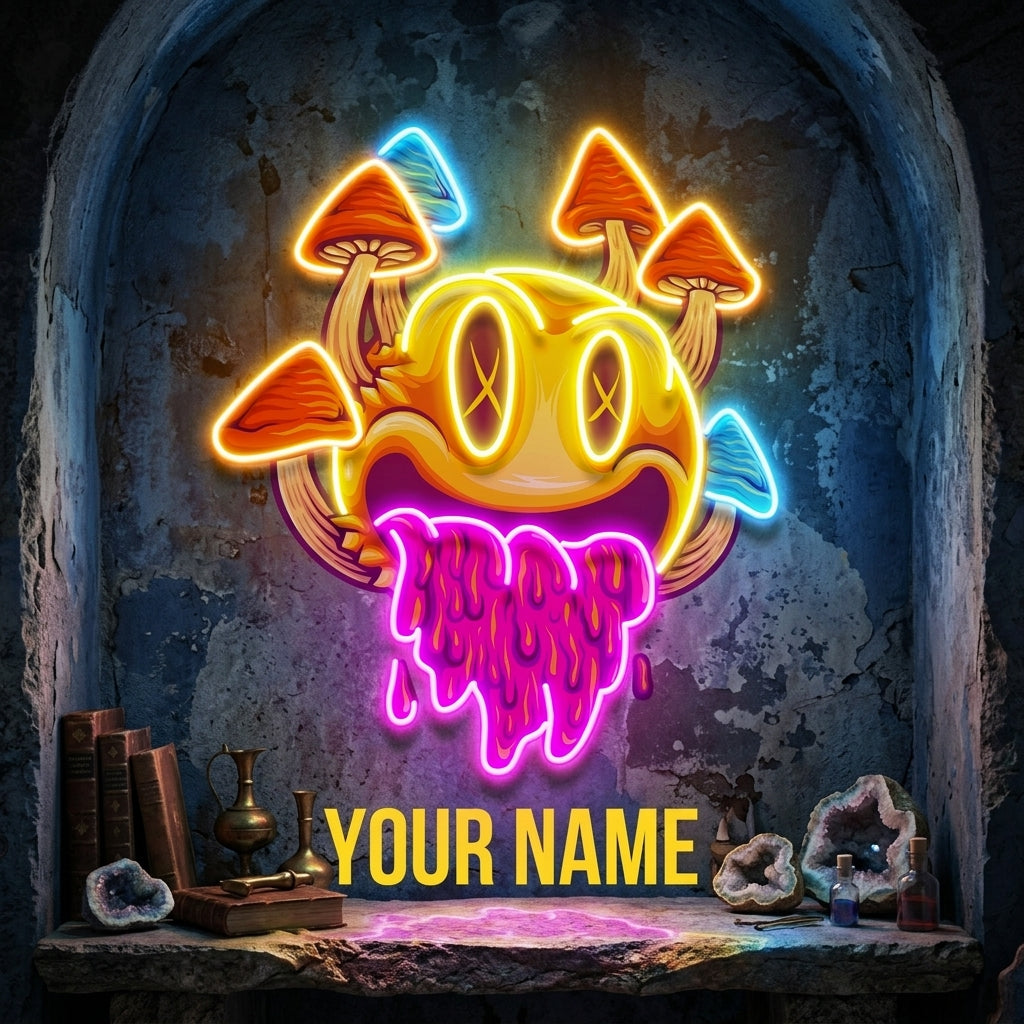 Custom Name Funny Psychedelic Artwork Led Neon Sign Light