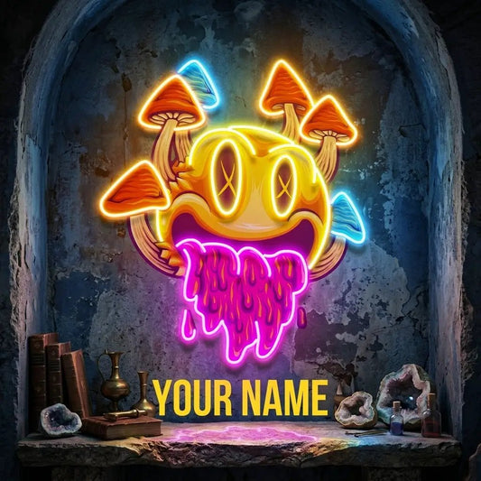Custom Name Funny Psychedelic Artwork Led Neon Sign Light