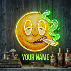 Custom Name Funny Smiley Face Artwork Led Neon Sign Light