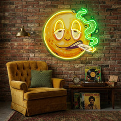 Custom Name Funny Smiley Face Artwork Led Neon Sign Light