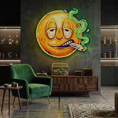 Custom Name Funny Smiley Face Artwork Led Neon Sign Light